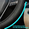 thumbnail image 3 of Funda De Cuero Para Volante, Protector De Rueda De 38Cm/14,93 Pulgadas, Funda Protectora De Rueda Elástica, Accesorios Antideslizantes Para Coche Serendint VI009217-03, 3 of 6