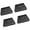 Square, variant on 4 Pack Rubber Casters Cups Without Slip Furnitures Grippers Round Sofa Stoppers for Bed Couch Table Chair