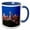 Blue/White, variant on 3drose, Usa, Washington State, Seattle, Seattle Skyline at Dusk, 11oz Two-tone Yellow Mug