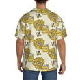 thumbnail image 5 of Disketp Men's Hawaiian Cartoon Honey Pot Bee Sunflower Print Shirts Button Down Holiday Beach Shirts-Large, 5 of 7