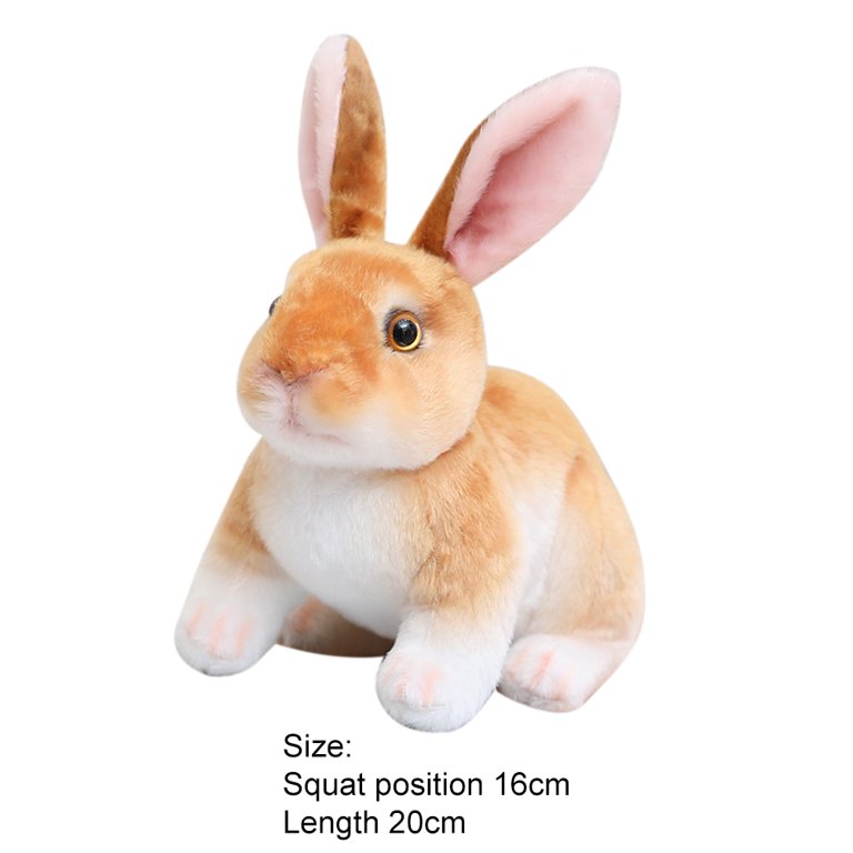 GEjnmdty Cute Lifelike Animal PP Cotton Stuffed Plush Rabbit Bunny