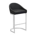 thumbnail image 3 of Tempo Furniture Kori Stationary 26" Counterstool Nickel Powder Coat Finish & Black Polyurethane by Furnish Theory, 3 of 5