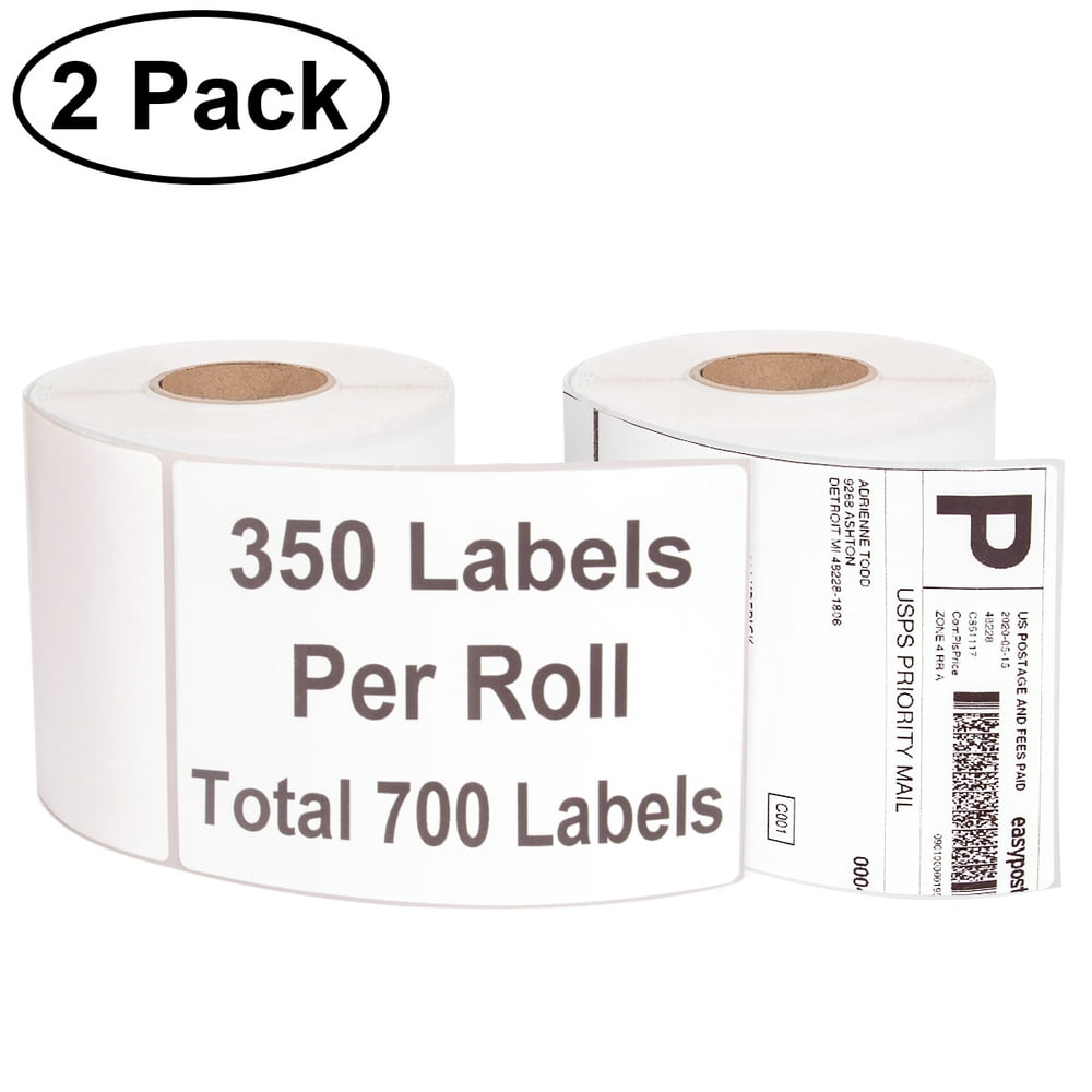 4" x 6" Thermal Shipping Labels, 700 Blank Self Adhesive Labels 350