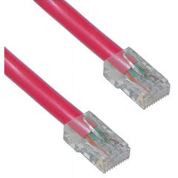 CableWholesale  Cat5e Red Ethernet Patch Cable Bootless 10 foot - Red - 10 ft