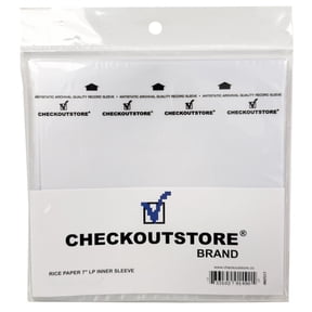 1000 CheckOutStore 3 Ply Rice Paper Archival Quality Anti Static Record for 7" Vinyl 45 RPM (Inner Sleeves)