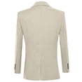 thumbnail image 5 of HBDesign Men's 2 Piece Linen Suit Slim Fit Summer Wedding Business Casual Blazer Pants Set, 5 of 7