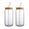 thumbnail image 1 of Cup Cups Glass Drinking Glasses Mason Straw Can Lid Tea Jar Beer Coffee Water Iced Lids Milk Juice Shaped Jars Drink, 1 of 6