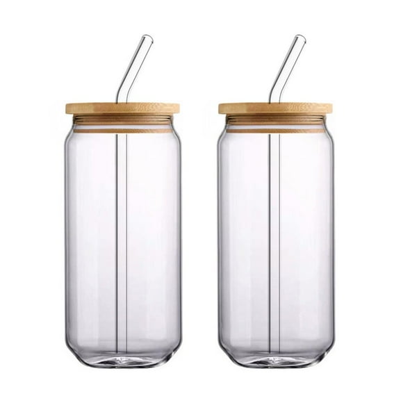 Cup Cups Glass Drinking Glasses Mason Straw Can Lid Tea Jar Beer Coffee Water Iced Lids Milk Juice Shaped Jars Drink