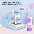thumbnail image 6 of GUERMOK Thermal Shipping Label Holder for Rolls & Fan-Fold, Fragile Stickers for Shipping, Label Stand Desktop Printer Holder-Home Office Accessory Sticker Dispenser for Holographic (Blue), 6 of 7