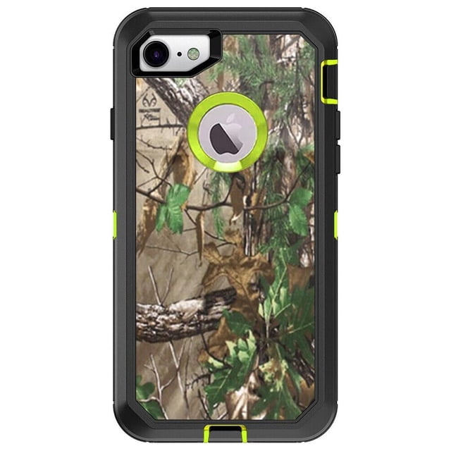 Entronix Funda Resistente para iPhone 7/8, Cubierta Resistente a Prueba de Golpes de Triple Capa con Protección contra Caídas, Camuflaje