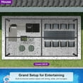 thumbnail image 4 of PURPLE LEAF 13'×25' Outdoor Louvered Pergola with Adjustable Hardtop Roof Patio Pergola Deck Garden Yard, Grey, 4 of 9