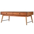 thumbnail image 6 of Weston Home Krisel Mid-Century Wood Coffee Table with 2 Drawers, Brown, 6 of 6