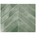 thumbnail image 1 of Smart Tiles Peel and Stick Backsplash, 5 Adhesive Tiles, Chevron Green, 11.43"x9", 1 of 1