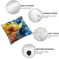 thumbnail image 4 of Acheng Set of 2 Poppy Floral Flowers Decorative Throw Pillow Covers, Spring Summer Bless Our Home Sweet Home Porch Patio Outdoor Pillowcase Bloom Sofa Couch Cushion Case Home Decor White, 4 of 6