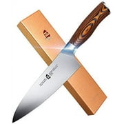 TUO Chef Knife- Kitchen Chefs Knife - High Carbon German Stainless Steel Cutlery - Rust Resistant - Pakkawood Handle - Luxurious Gift Box Included - 7 - Fiery Phoenix Series