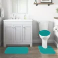 thumbnail image 2 of Gorgeous Home Linen Bathroom 6 Modern Solid Print 3-Count Teal Polyester Bath Rugs, 18 x 28, Non-Slip Backing, 2 of 4