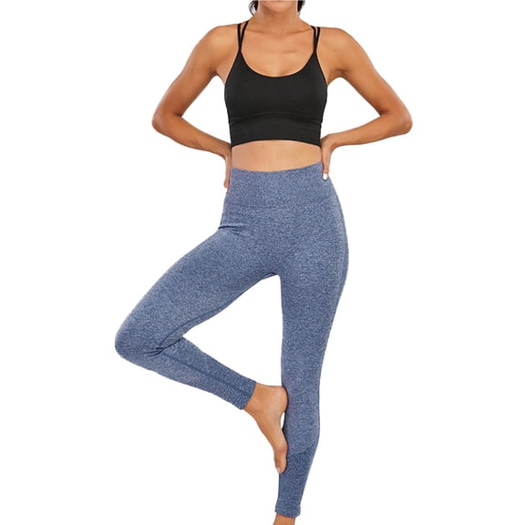 Sngxgn Womens High Waist Yoga Leggings Pant for Workout(Blue,L)