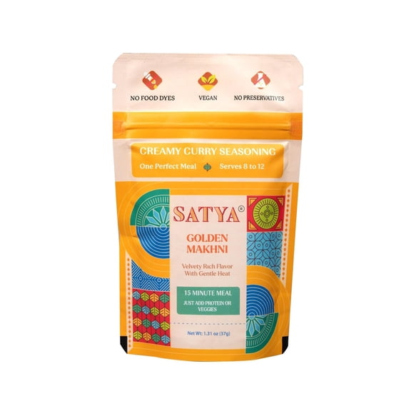 Satya Blends Indian Seasoning - Golden Makhni (Butter Chicken), Velvety Rich Flavor With Gentle Heat, Vegan, Gluten Free, Farm to Spice, Low Sodium, Dye Free, Women Owned, Minority Owned