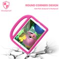 thumbnail image 5 of Allytech Kids Case for New iPad 10.2" 7th Generation, Soft EVA Foam Rubber Lightweight Handle Folding Stand Kids Proof Heavy Duty Protection Case Cover for Apple iPad 7th Gen, Pink, 5 of 7