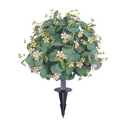 23.6in Artificial Eucalyptus Ground Plants Tree, Faux Greenery Stake Decor, Lifelike Outdoor Plants for Garden Landscaping, Artificial Green Tree for Yard and Patio Exterior Decoration, Multicolor