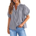 thumbnail image 1 of Camisa PRETTYGARDEN de Algodón de Verano con Botones Gris M, 1 of 8