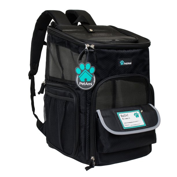 PetAmi Pet Backpack, Airline Approved, Black