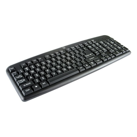 Digital Innovations - 4250400 Full-size Wired Easy-View Keyboard - Black