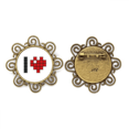 thumbnail image 1 of I Love Valentine 's pixel Broche de flores, regalo de joyería para mujeres y niñas Unbranded M, 1 of 3