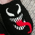 thumbnail image 3 of ZELAND Cozy Venom Anime Embroidered Cotton Slippers for Men & Women - Winter Indoor Anti-Slip House Shoes, 3 of 4