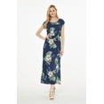 thumbnail image 4 of Women's Hawaiian Luau Cap Sleeve Maxi Simple Dress in Pineapple Garden, 4 of 5