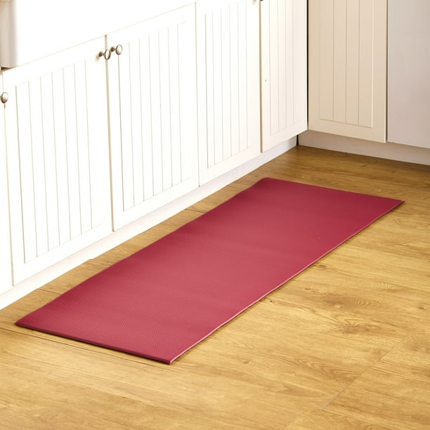 Waterproof Anti Fatigue Kitchen Floor Comfort Runner Red Walmart