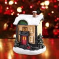 thumbnail image 2 of Resin Christmas Scene Snow House LED Village Set Desktop House Model LED Decoration Gift D, 2 of 8