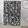 thumbnail image 5 of Fabric Shower Curtain, Farmhouse Botanical Black Leaves Pattern Shower Curtains with 12 Hooks Waterproof Machine Washable Bath Curtains for Bathroom,54 x 78in, 5 of 6