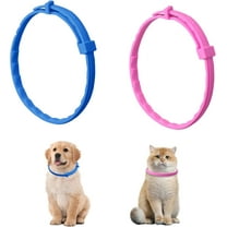 2 Pack Dog Repellent Collars Puppy Natural Repellent Treatment Adjustable Repellent Collar For Small-Medium Dogs Cats Waterproof Reflective Dog Repellent Last For 8 Months (38cm)