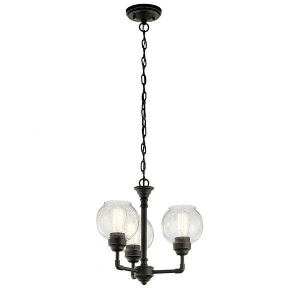 43992OZ Kichler Lighting Niles - 3 light Convertible Chandelier - with Vintage Industrial inspirations - 14.25 inches tall by 16 inches wide-Olde