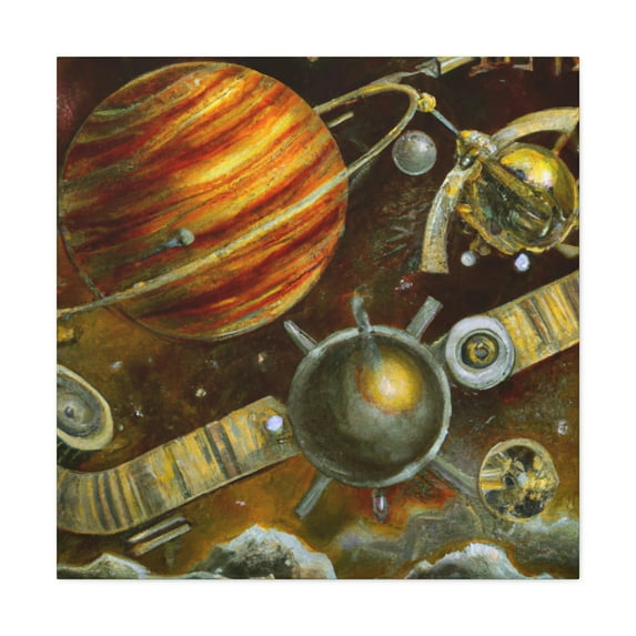 Jupiter in Steampunk Hues - Canvas