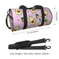 thumbnail image 4 of Gaeub Different Avocados Lightweight Travel Cylinder Bag Gym Tote Bag Sports Training Duffle Bag with Pockets and Straps, 4 of 8