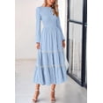 thumbnail image 3 of Vestido MIDI PRETTYGARDEN de manga larga para mujer, primavera y otoño, 3 of 9