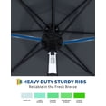 thumbnail image 4 of 9ft Solar LED Patio Umbrella with Tilt Crank - 32 Lights & 8 Ribs, Market Umbrella for Pool, Deck, Backyard & Balcony, Gray, 4 of 6