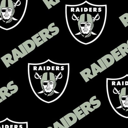 NFL Oakland Raiders Cotton Fabric, per Yard