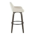 thumbnail image 5 of LumiSource Brown Daniella 30" Fixed-Height Barstool - Set of 2, 5 of 6