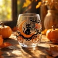 thumbnail image 2 of AuroraX Halloween Cups Plastic Witches Glass Coffee Cups with Lids,Personalized Funny Clear Gift for Halloween Holiday, 2 of 7