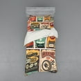 thumbnail image 2 of Vintage Duvet Cover Set, Nostalgic Art Auto Service Garage Funk Style Highway Logo Repair Road Grunge Design, Bedding Set with Shams and Fitted Sheet, 3 Sizes, by Ambesonne, 2 of 3