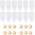 thumbnail image 2 of Juego de 12 barbas de gnomo con bolas de madera para hacer tú mismo regalos de Navidad o de boda, 2 of 4