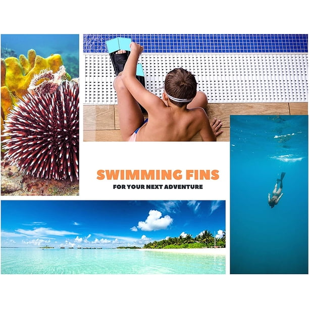 Pour Piscine Plage Plongée Libre Palmes De Natation Courtes TPR - Taille Voyage, Antidérapantes, Pour Piscine Ou Plongée Loisir Palmes Enfant Pour Piscine Plage Plongée Libre Palmes De Natation Courtes TPR - Taille Voyage, Antidérapantes, Pour Piscine Ou Plongée Loisir Palmes Enfant
