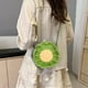 thumbnail image 2 of Bolso de Hombro de Ganchillo de Lana Ganfancp Lindo Tridimensional de La Flor, 2 of 4