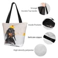 thumbnail image 6 of Kll Tote Bag For Women Dachshund Sitting In Bathtub Print Shopping Grocery Reusable Bags For Office School Shopping Travel, 6 of 8