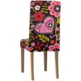 thumbnail image 4 of Funda protectora para silla elástica ABPHQTO flores rojas y rosas juego de 4, 4 of 4