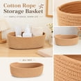 thumbnail image 4 of Storage Basket, Small Woven Basket, Student Storage Organizer, Toys Bin Organizer, 10X6X3 Inch 1-Pack Cotton Rope Woven Basket, Sturdy Lightweight Open-Top Bin for Nursery, 4 of 9