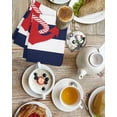 thumbnail image 4 of Navy Blue Stripe Nautical Kitchen Dish Towels for Drying Dishes Set of 4, Red Anchor Summer Coastal Waffle Weave Microfiber Hand Tea Bathroom Towels Quick Dry & Absorbent Towel 15.7x23.6, 4 of 7